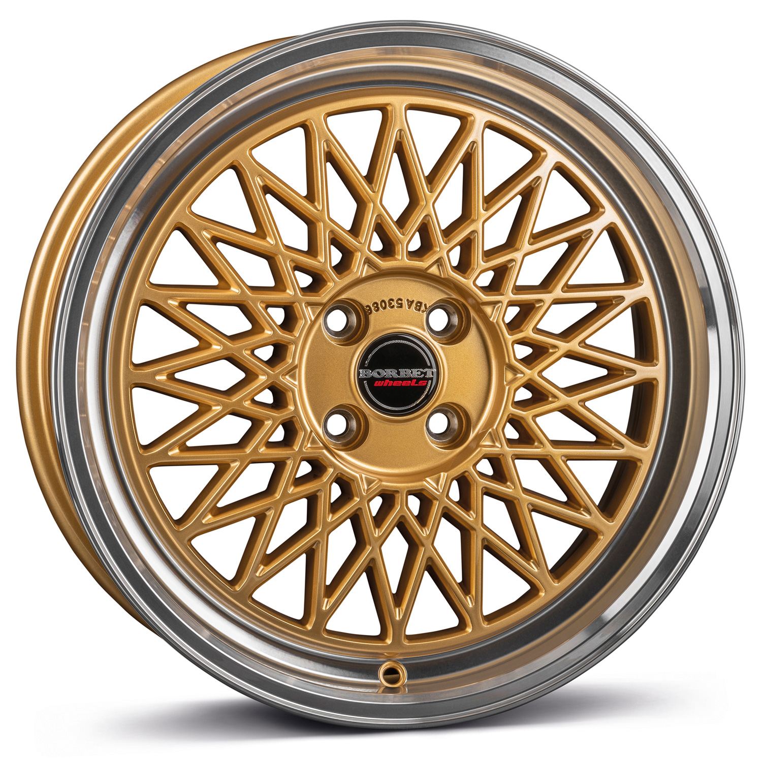 Borbet Wheel B 7,0x17 ET38 4x108 17 Inch gold rim polished