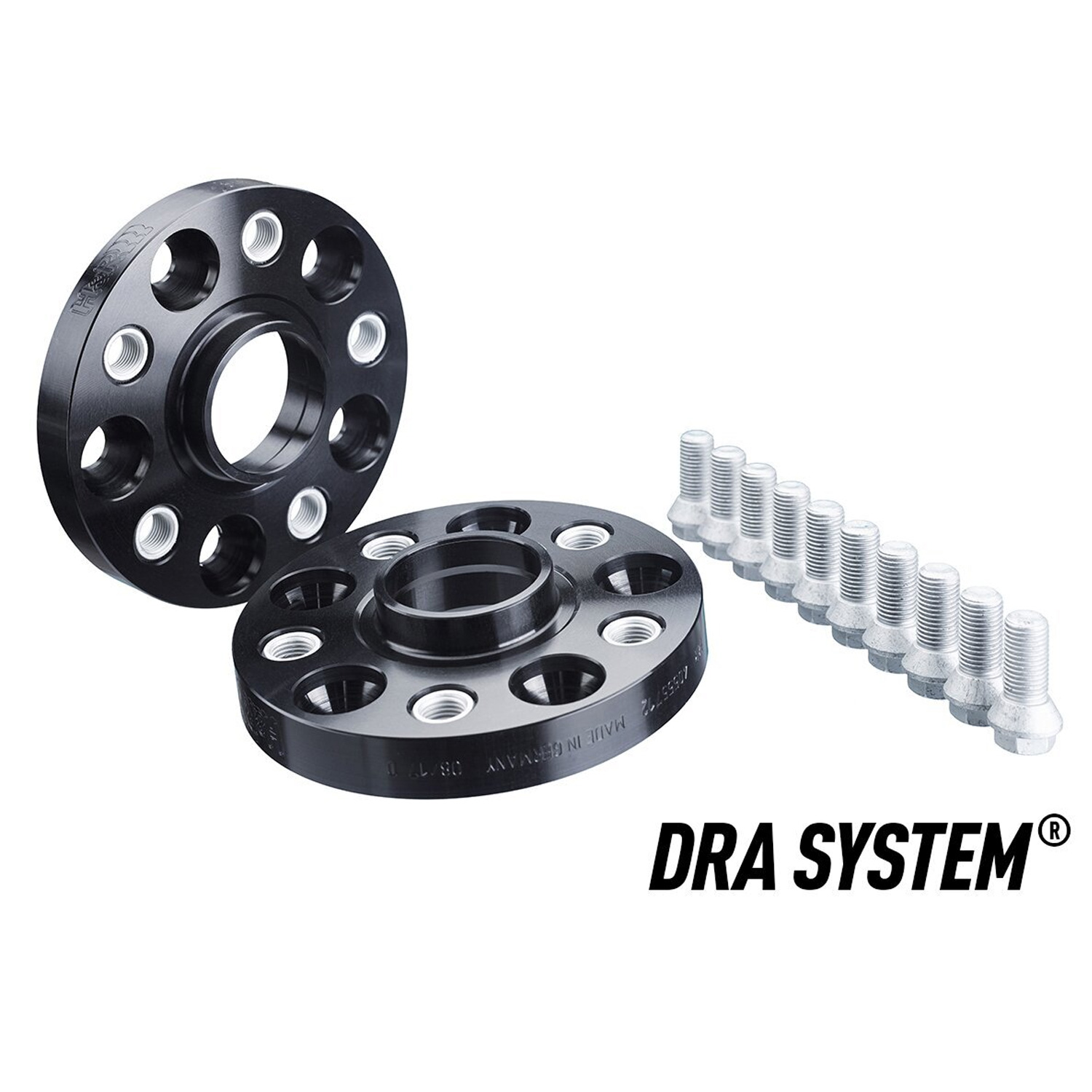 H&R Spacers 2x20mm B40555712 for VW Beetle, Bjalla, Bora, Caddy, CC, Eos, Fusca, Golf, Jetta, Magotan, Phaeton, Rabbit, Scirocco, Sharan, Tiguan, Touran, Vento, Passat
