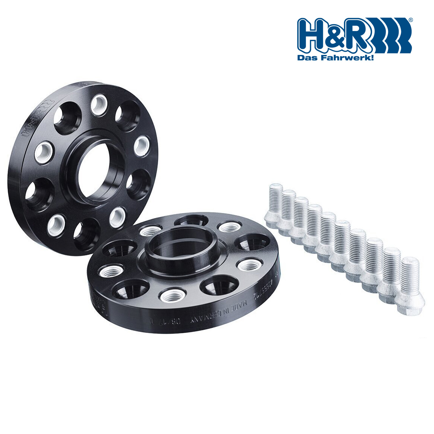 H&R Spacers 2x20mm B40555712 for VW Beetle, Bjalla, Bora, Caddy, CC, Eos, Fusca, Golf, Jetta, Magotan, Phaeton, Rabbit, Scirocco, Sharan, Tiguan, Touran, Vento, Passat
