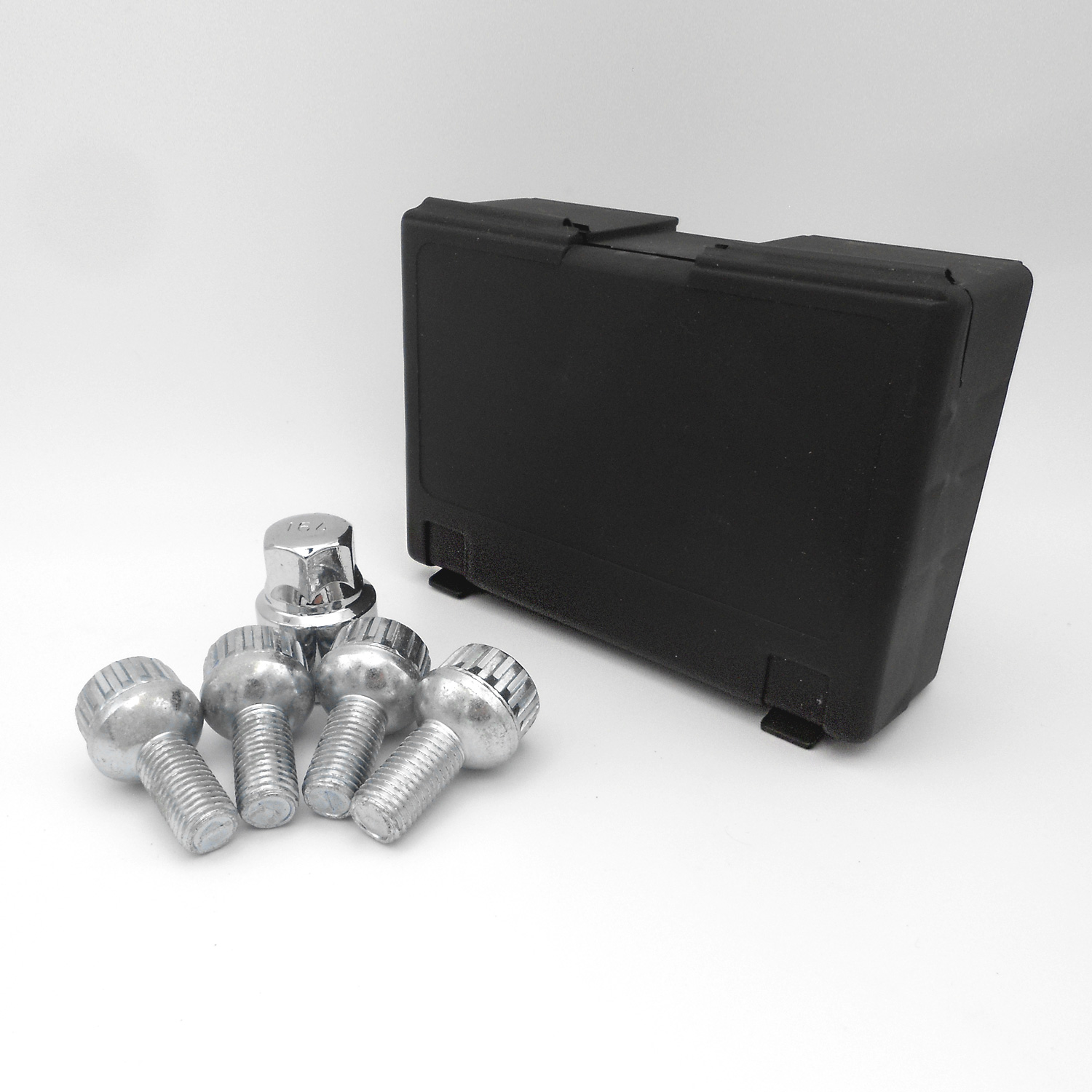 Wheel locks M12x1,5 23mm ball seat R13 HEX19 silver