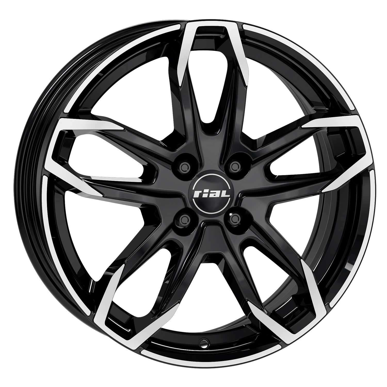 Rial Wheel Lucca 6,5x17 ET20 4x108 17 Inch diamond-black front polishe